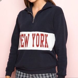 NWT BRANDY MELVILLE QUARTER ZIP